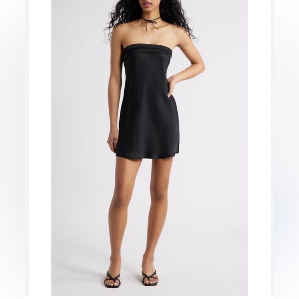 BP. Open Back Strapless Satin Minidress size XXS